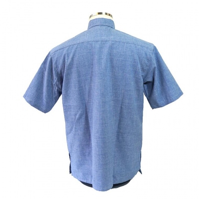 みんさウェア ボタンダウン(薄青) 男性用 LLサイズ