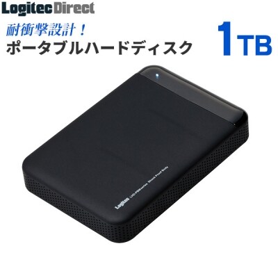 ロジテック ハードディスク 1TB 耐衝撃ポータブル/【LHD-PBM10U3BK】【076-04】