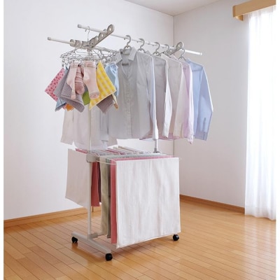 室内物干しW-700KR　ホワイト