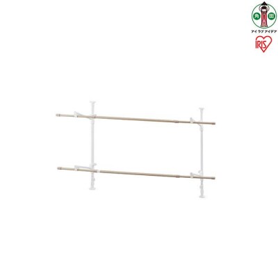 木目調窓枠物干し　MW-W190N　ホワイト