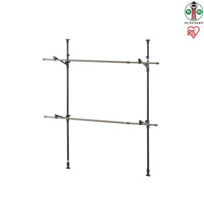 木目調窓枠物干し　MW-W260N　ブラック