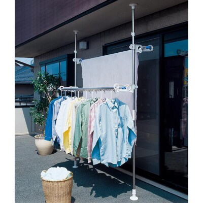 ステンレスベランダ物干しSVI-275NRホワイト