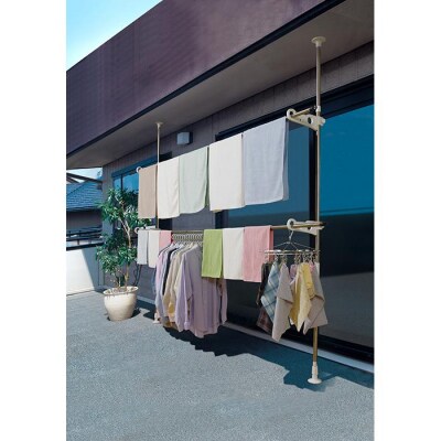 ステンレスベランダ物干しSVI-275NRホワイト