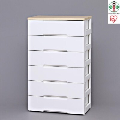 ウッドトップチェストHG-726ホワイト/ペアー