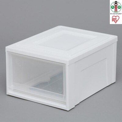 チェスト浅型3個セットBC-Mホワイト/クリア