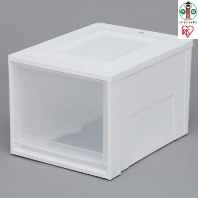 チェスト深型3個セットBC-MDホワイト/クリア