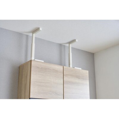 家具転倒防止耐震バーSKTTB-Sホワイト