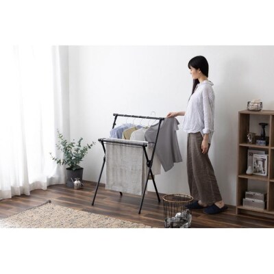 簡単組立スタイル物干しSTMX-700ブラック