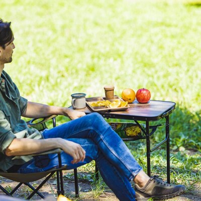 フォールディングテーブル　FOT-600　ブラウン