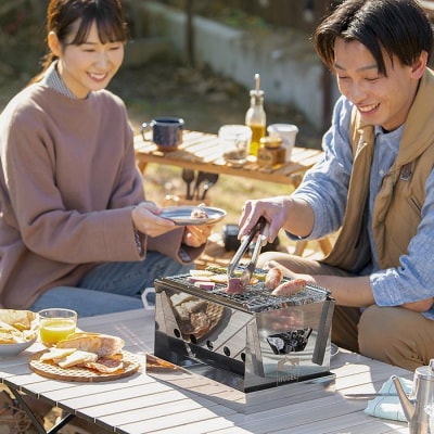 バーベキューコンロ　コンパクトBBQコンロ　CBBQ-300　シルバー