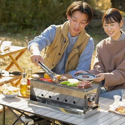 バーベキューコンロ　コンパクトBBQコンロ　CBBQ-500　シルバー