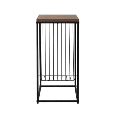 スチールフレームサイドテーブル　SFST-247M　ウォールナット