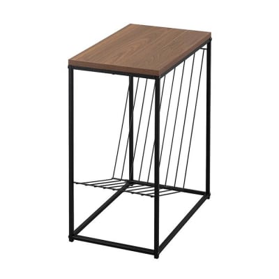 スチールフレームサイドテーブル　SFST-247M　ウォールナット