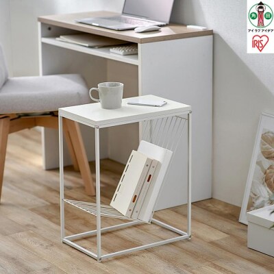 スチールフレームサイドテーブル　SFST-247M　ホワイト