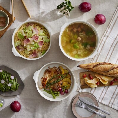 お皿になるフライパン6点セット　DPAN-6S　アイボリー アイリスオーヤマ