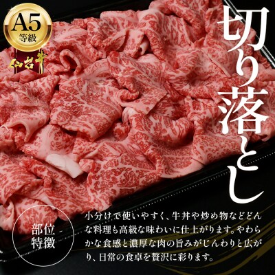 蔵王町産【A5仙台牛】切り落とし 600g(300g×2)【04301-0854】