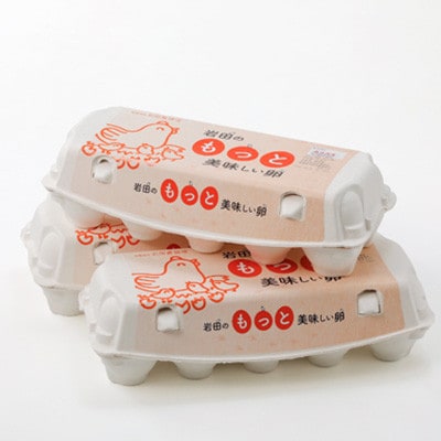 【毎月定期便】岩田のおいしい卵実用中玉25個+破卵保障5個(10個入り×3パック)全3回