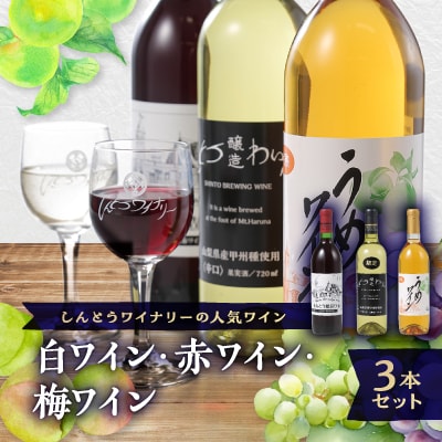 しんとうワイナリーの人気ワイン3本セット | ふるさと納税のお礼品