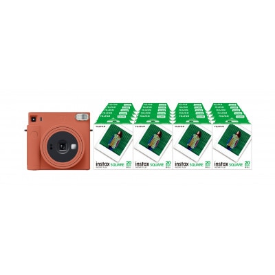 「インスタントカメラinstax(TM) チェキ スクエアセット」Terracotta Orange