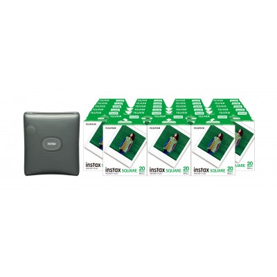 「スマホプリンター instax(TM) チェキ スクエアセット」Midnight Green