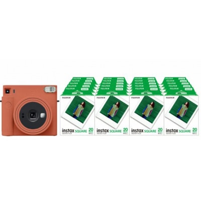 「インスタントカメラinstax(TM) チェキ スクエアセット」Terracotta Orange