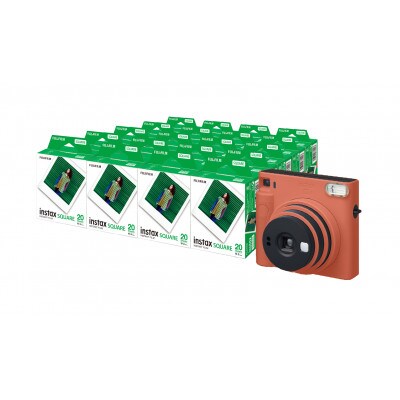 「インスタントカメラinstax(TM) チェキ スクエアセット」Terracotta Orange