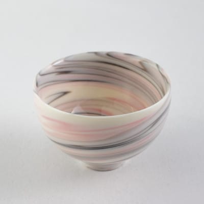 練り込み汲み出し茶碗(ピンク)