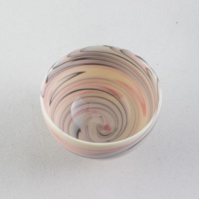 練り込み汲み出し茶碗(ピンク)