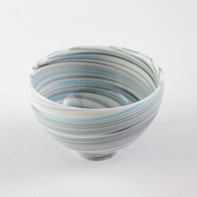 練り込み汲み出し茶碗2個セット(ピンクとブルーの計2個セット)