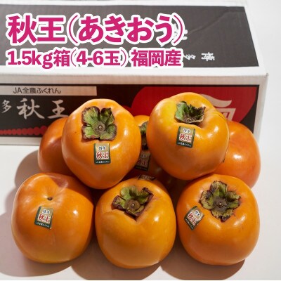 福岡県産ブランド柿「秋王」　約1.5kg(4-6玉)(志免町)