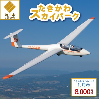 たきかわスカイパーク利用券【8千円分】北海道 滝川市 体験 チケット 飛行 グライダー 観光