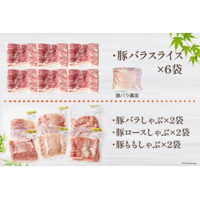 4回 定期便 宮崎県産 豚肉 こま 焼肉 肩ロース バラスライス しゃぶしゃぶ [31as0124]
