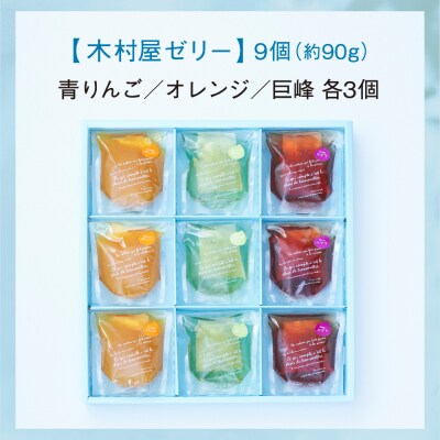 【先行受付/夏季限定】 木村屋 フルーツゼリー 9個セット (3種類×各3個)