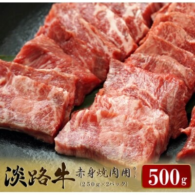 淡路牛 赤身焼肉用カット 500g(250g×2パック)　ao05717