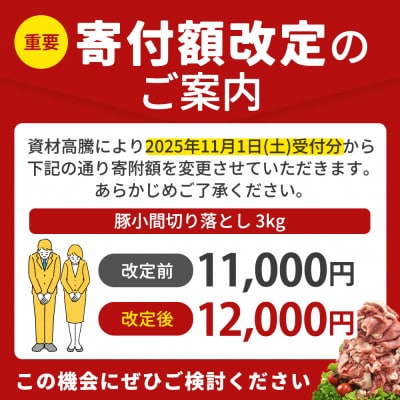 JAPAN X 豚小間切り落とし/計3kg　【04301-0067】