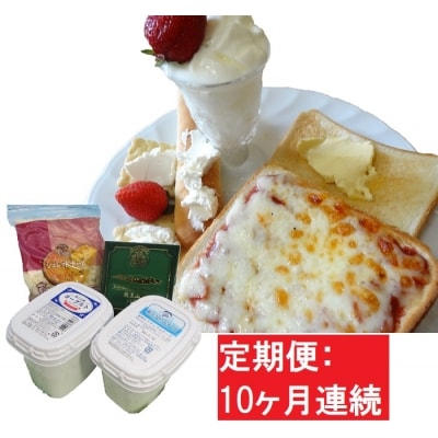 【10ヶ月定期便】蔵王チーズ 朝食セット4種/計1.35kg【04301-0776】