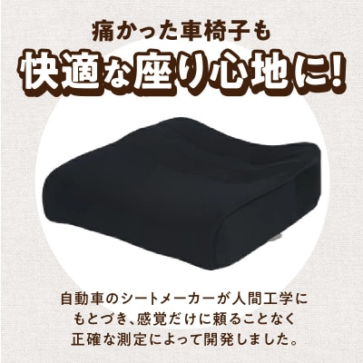 車いす用「スポッとクッションWS」(2)ブラック [023M02-02]