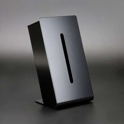 TS10-02BK ZEOOR ソフトパック用ティッシュケース 縦型 ブラック 【788】