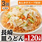 【3か月定期便】長崎 皿うどん 120人前 「2人前(麺100g)×20袋」あんかけ スープ付き