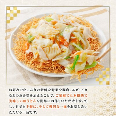 【3か月定期便】長崎 皿うどん 120人前 「2人前(麺100g)×20袋」あんかけ スープ付き