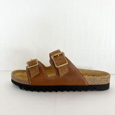 ハンドメイドフッドベッドサンダル　黒　ビブラムシャークソール　28.0cm[212M01-09]