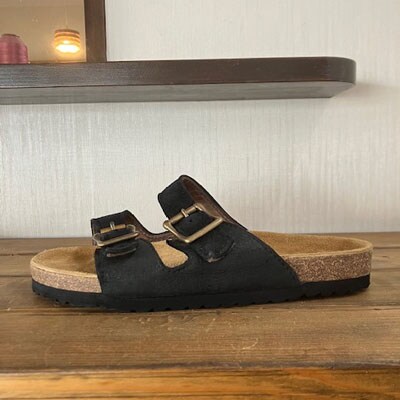 ハンドメイドフッドベッドサンダル　カーキ　ビルケンソール　27.0cm[212M01-34]