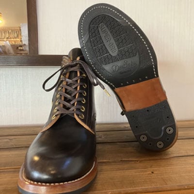 ハンドメイド6インチレースアップブーツ　金具:シルバー　サイズ24.0cm[212M03-19]