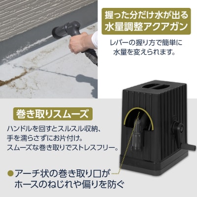 フルカバーホースリールEX　20M　FHEXNー20ダークグレー/ブラック