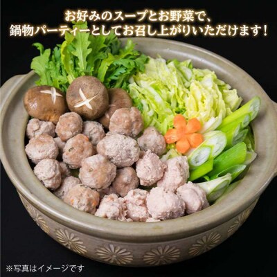 自家製つみれ鍋セット (糸島産豚肉/華味鳥)計1.3kg  【糸島ミートデリ工房】 [ACA099]