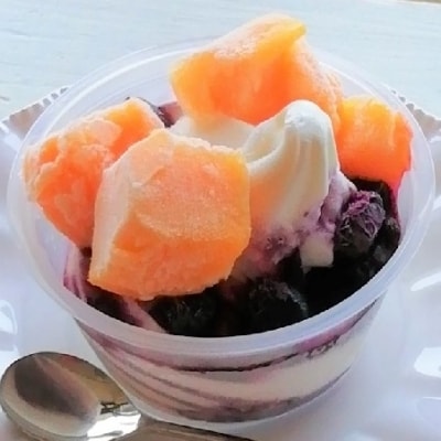 西都産マンゴーとブルーベリーソースのカップアイス6個[1844]