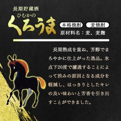 神楽酒造「くろうま」の飲み比べセット　麦焼酎2種20度900ml×5[3233]