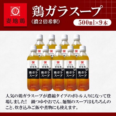 【妻地鶏】鶏ガラスープ詰合せ 500ml 2倍濃縮[2487]