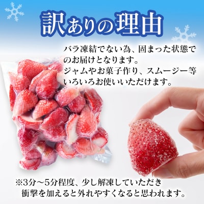 【訳あり】苺大野屋「やよいひめ」完熟冷凍苺1.6kg(800g×2)　宮崎県西都市[2895]
