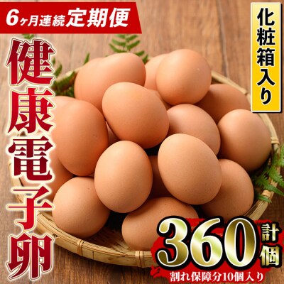 【6か月定期便】鹿児島県産!健康電子卵(計60個 計120個 全6回お届け♪ )